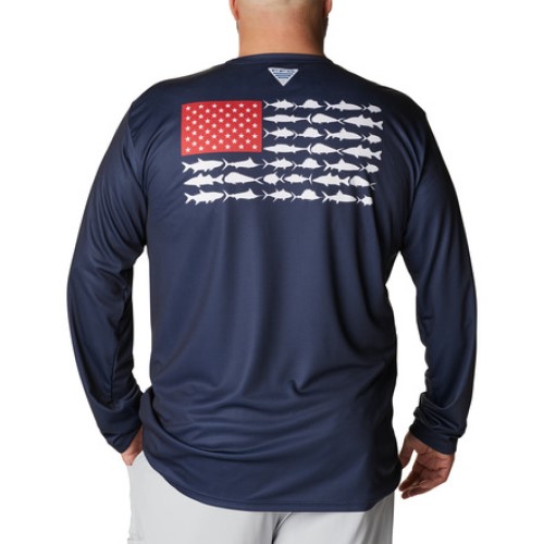 Columbia Sportswear Terminal Tackle PFG Fish Flag Long Sleeve Shirt