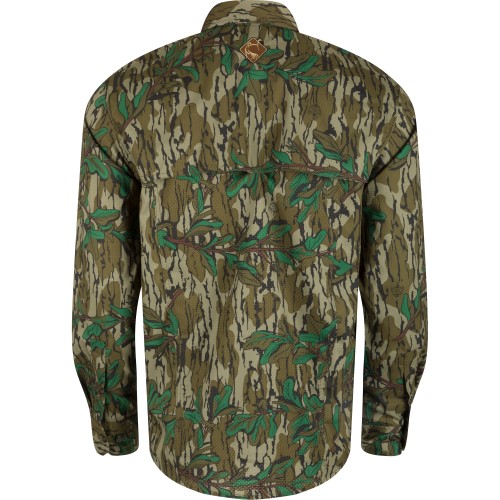 drake-ol-tom-winghsooter-trey-long-sleeve-shirt-mossy-oak-greenleaf-OT2606-012-back-turkey-hunt-apparel-big-tall-bicamo